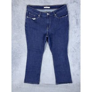 Levis Jeans Womens 32 Blue Dark Wash Denim Mid Rise Classic Bootcut Stretch